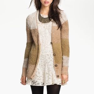Free People Lake Tahoe Colorblock Knit Cardigan
